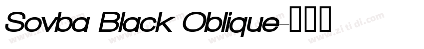 Sovba Black Oblique字体转换